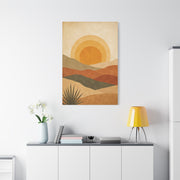 Boho Desert Sun Layers Abstract Wall Art & Canvas Print