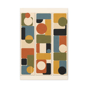 Mid-Century Modern Geometric Triptych Wall Art & Canvas Print
