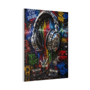 Graffiti Headphones Music Street Wall Art & Canvas Print