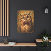 Whimsical Scholar Owl Portrait Wall Art & Canvas Print