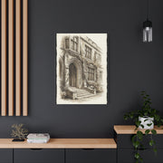 Ivy-Covered Collegiate Arch Sketch Wall Art & Canvas Print
