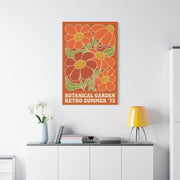 Retro Botanical Orange Flower Poster Wall Art & Canvas Print