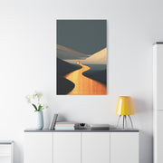 Minimal Gold Desert Horizon Wall Art & Canvas Print