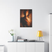 Expressionist Orange Portrait Abstraction Wall Art & Canvas Print