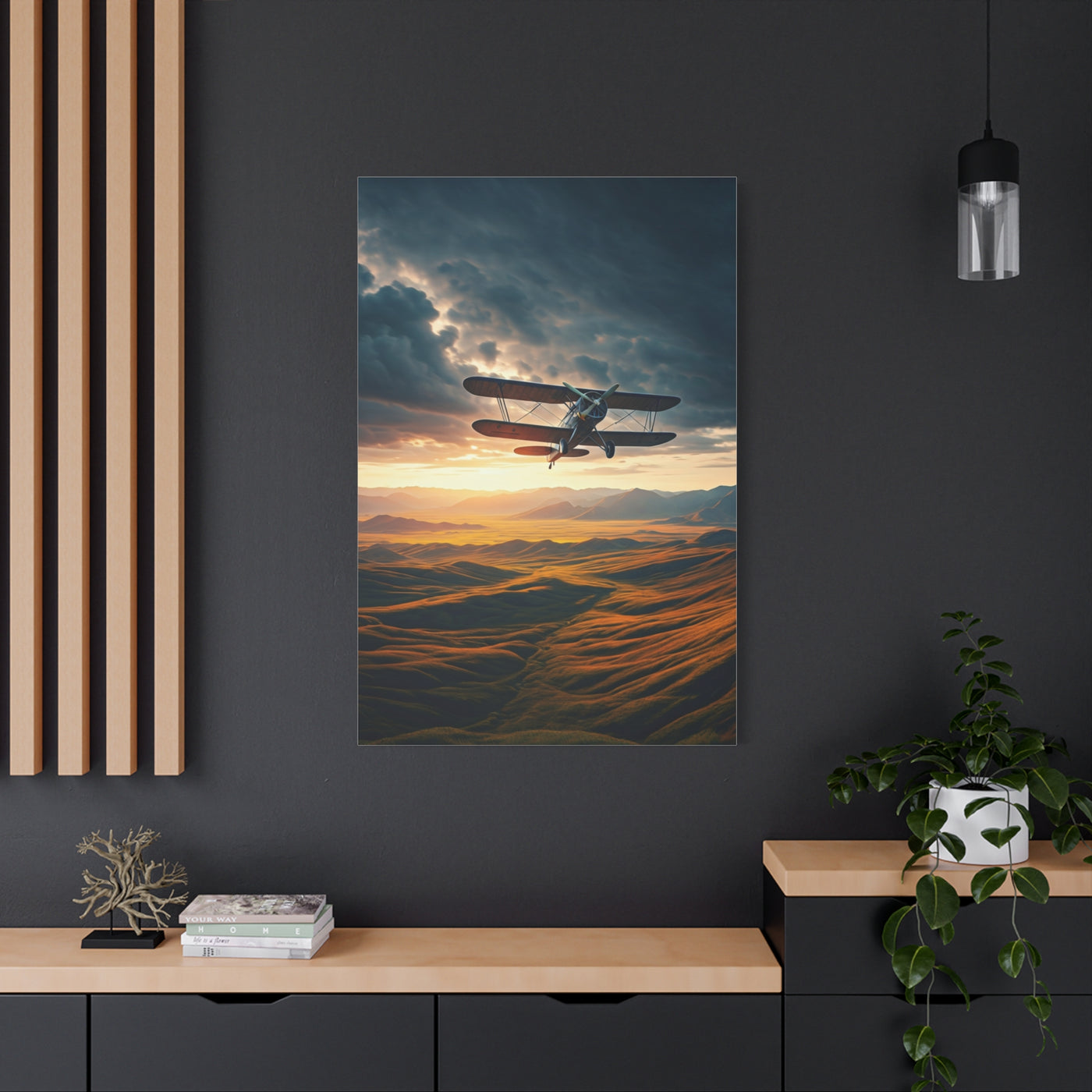 Sunset Passage Above Rolling Valleys Wall Art & Canvas Prints