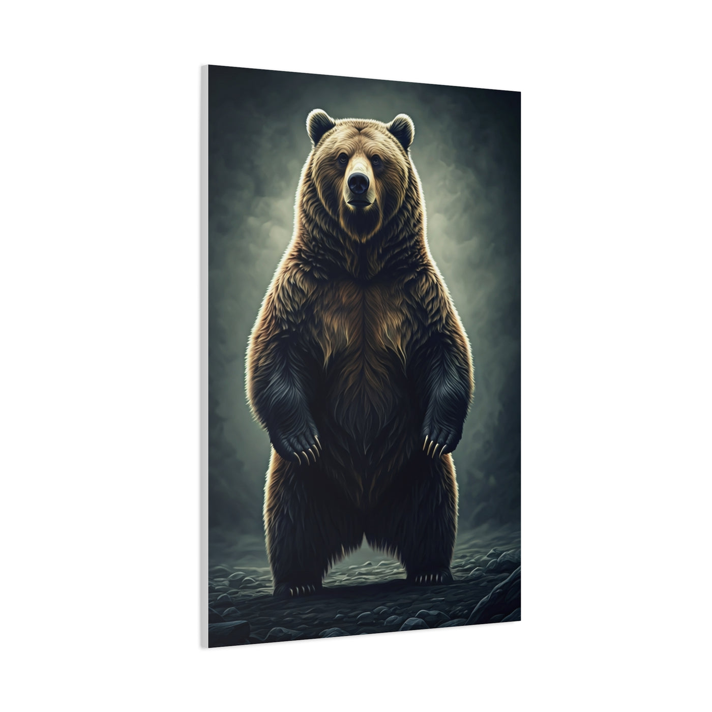 Standing Grizzly Bear Studio Portrait Wall Art & Canvas Prints