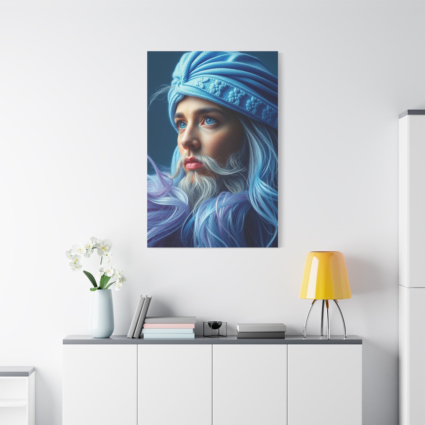 Blue & Gray Art Supreme Canvas Wall Art & Canvas Print