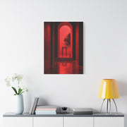 Surreal Crimson Archway Interior Wall Art & Canvas Print