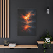 Dramatic Orange Sky Reflection Landscape Wall Art & Canvas Print