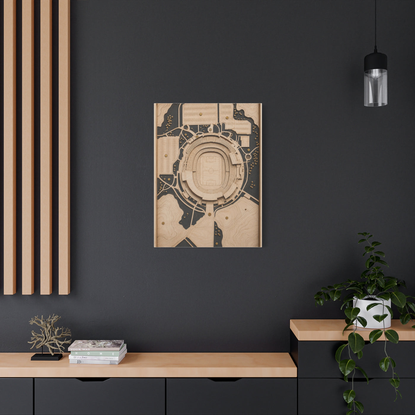 Topographic Stadium Map Sports Wall Art & Canvas Print