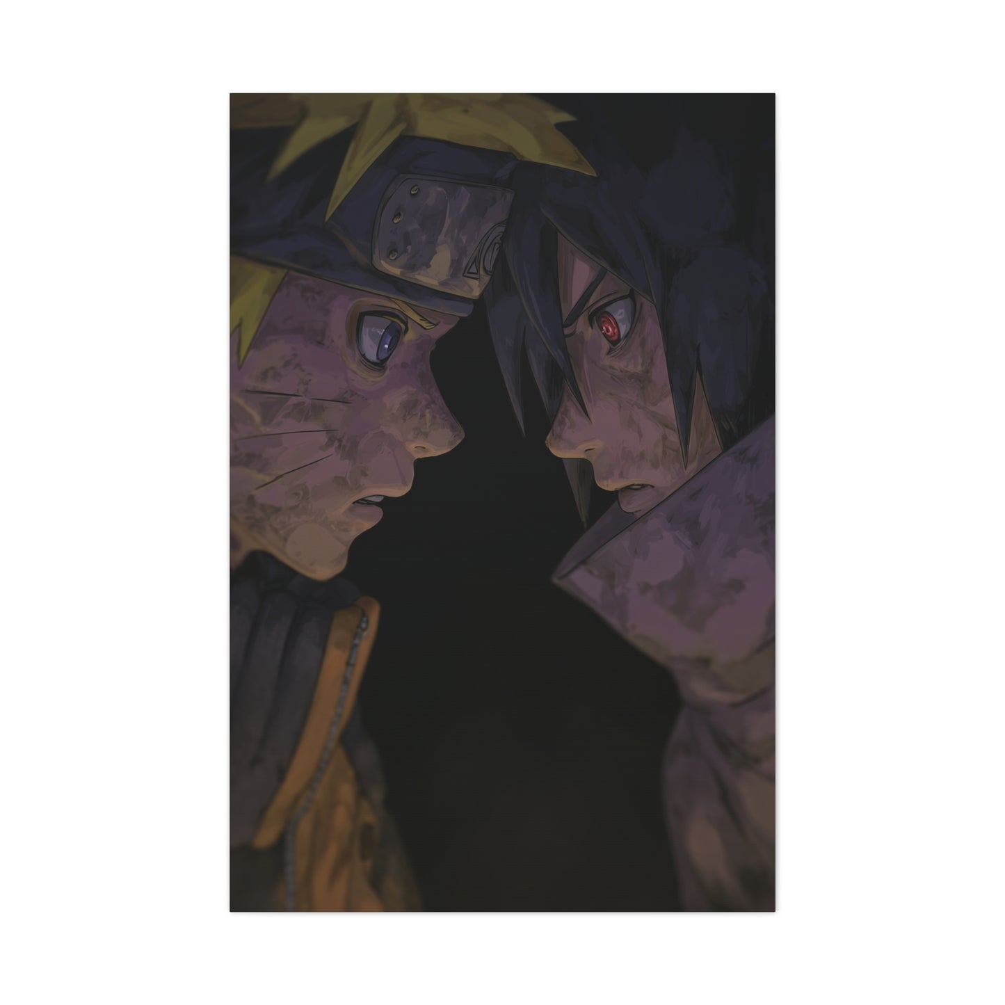 Naruto Uzumaki vs Sasuke Uchiha Final Stare Down Wall Art & Canvas Print
