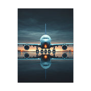 Runway Jet Reflection Wall Art & Canvas Prints