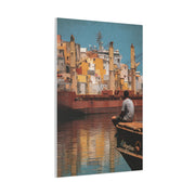 Mediterranean Industrial Harbor Contemporary Wall Art & Canvas Print