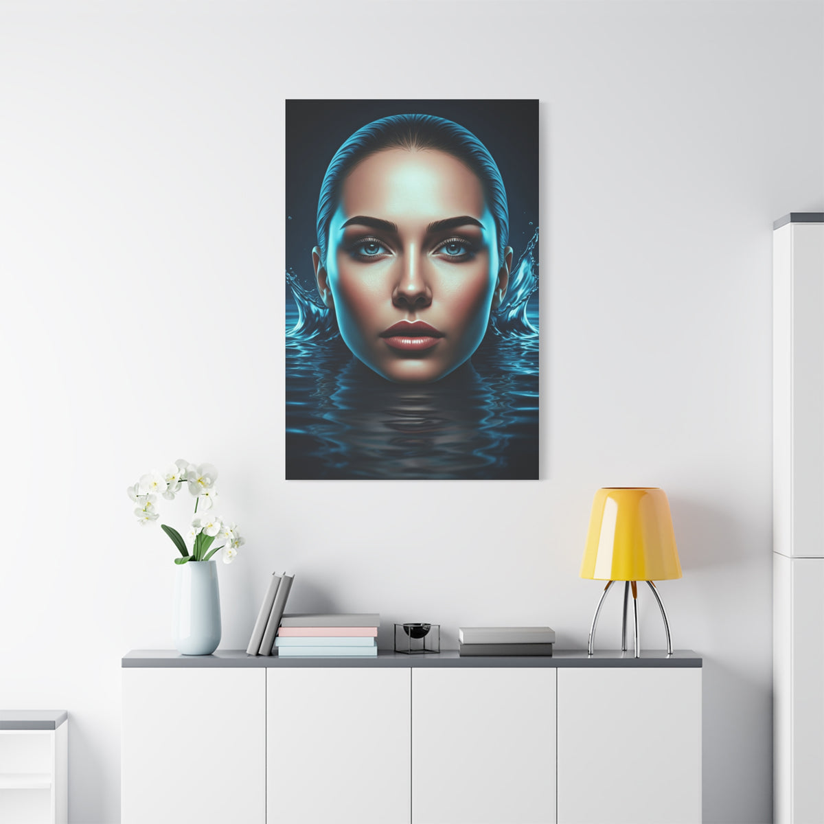 Emerging Blue Reflection Portrait Wall Art & Canvas Prints