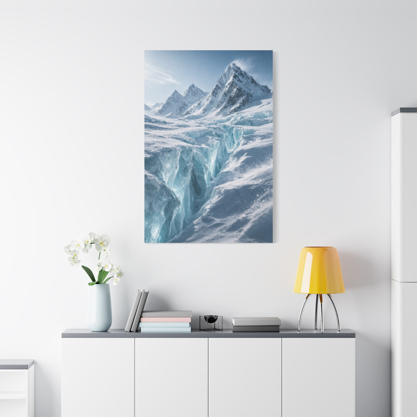 Icy Blue Glacial Crevasse Wall Art & Canvas Print