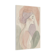 Soft Contour Feminine Portrait Wall Art & Canvas Print