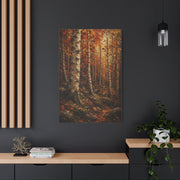 Autumn Birch Forest Painterly Path Trees Wall Art & Canvas Print