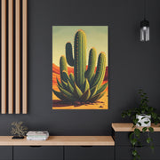 Southwestern Saguaro and Agave Desert Illustration Wall Art & Canvas Prints