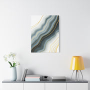 Grey Marble Gold Vein Abstract Wall Art & Canvas Prints