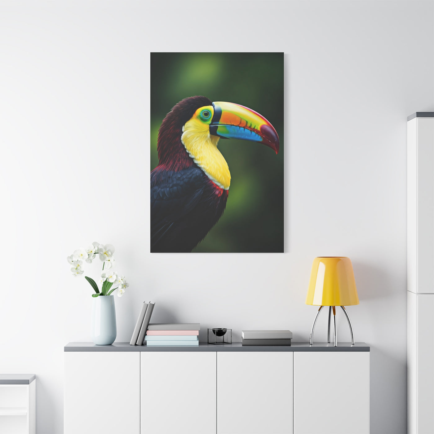 Toucan with Vibrant Yellow Beak Wall Art & Canvas Prints