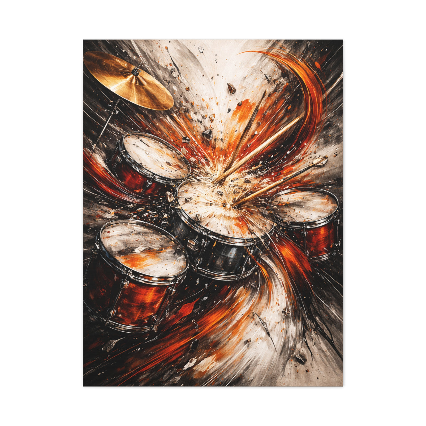 Percussion Energy Motion Painting Wall Art & Canvas Print