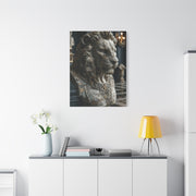 Marble Lion Bust Royal Sculpture Wall Art & Canvas Print
