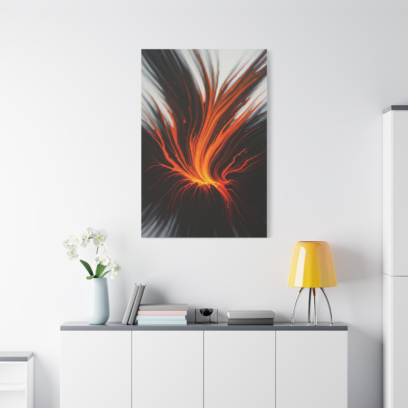 Fiery Energy Surge Abstract Wall Art & Canvas Prints