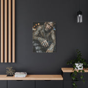 Tattooed Man Street Noir Portrait Wall Art & Canvas Print