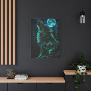 Celestial Spirit Wolf Dual Form Scene Wall Art & Canvas Print