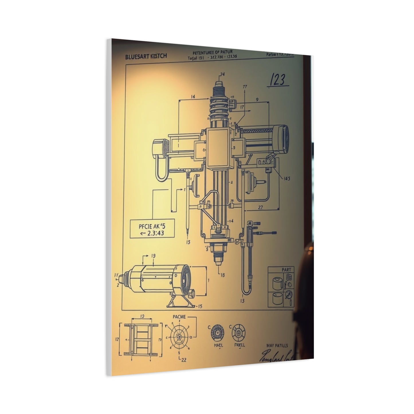 Blueprint & Patent Sketches Art Supreme Canvas Wall Art & Canvas Print