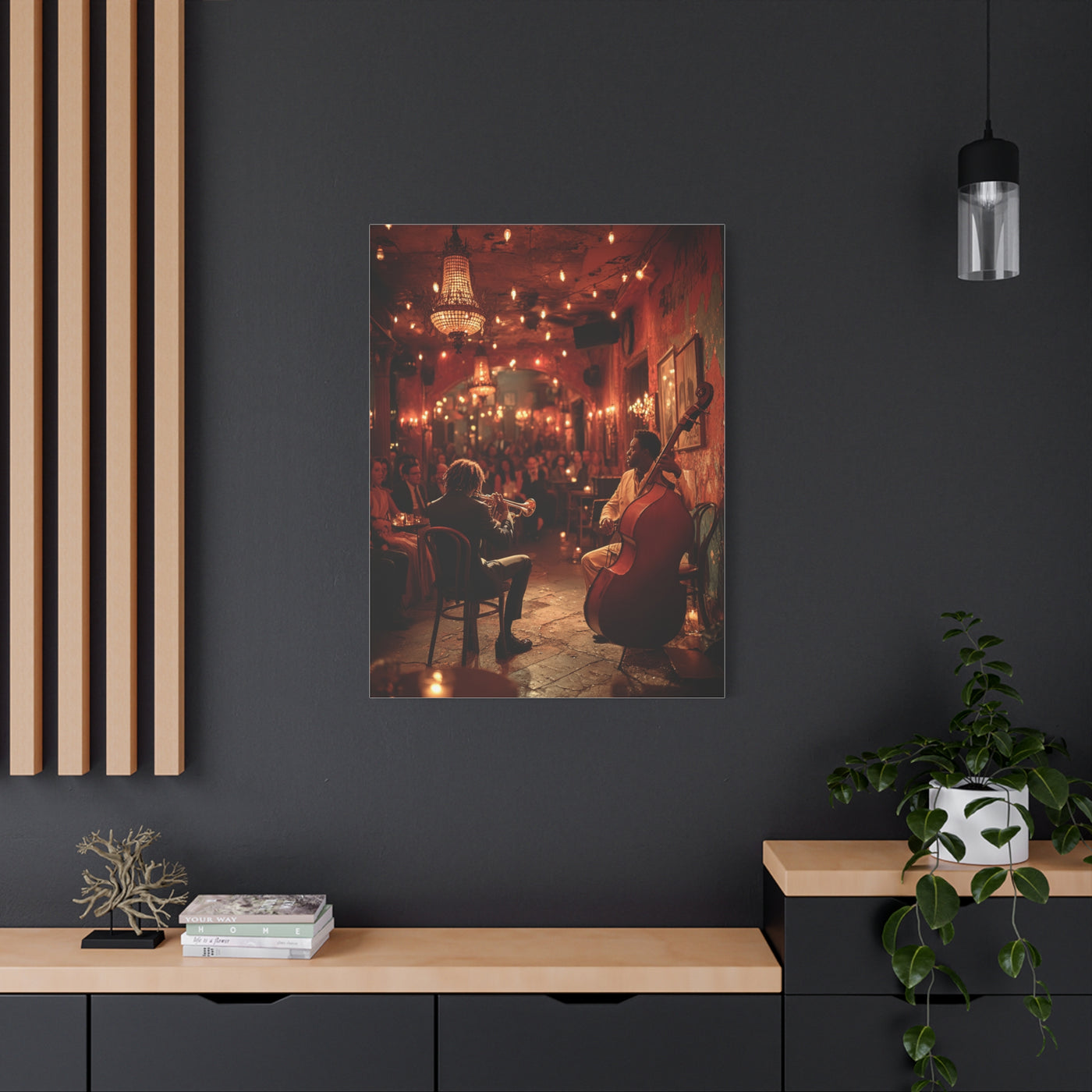 Intimate Jazz Club Performance Wall Art & Canvas Print