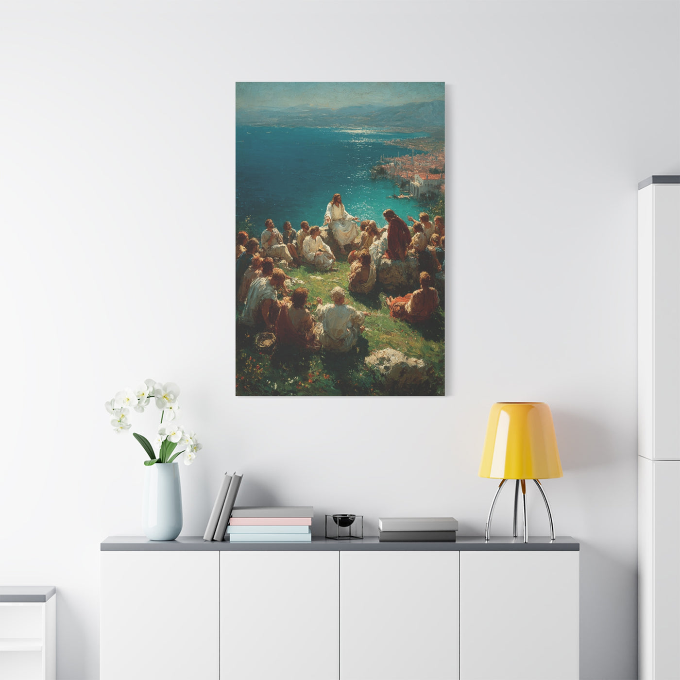 Sermon by the Sea Sacred Teaching Wall Art & Canvas Print