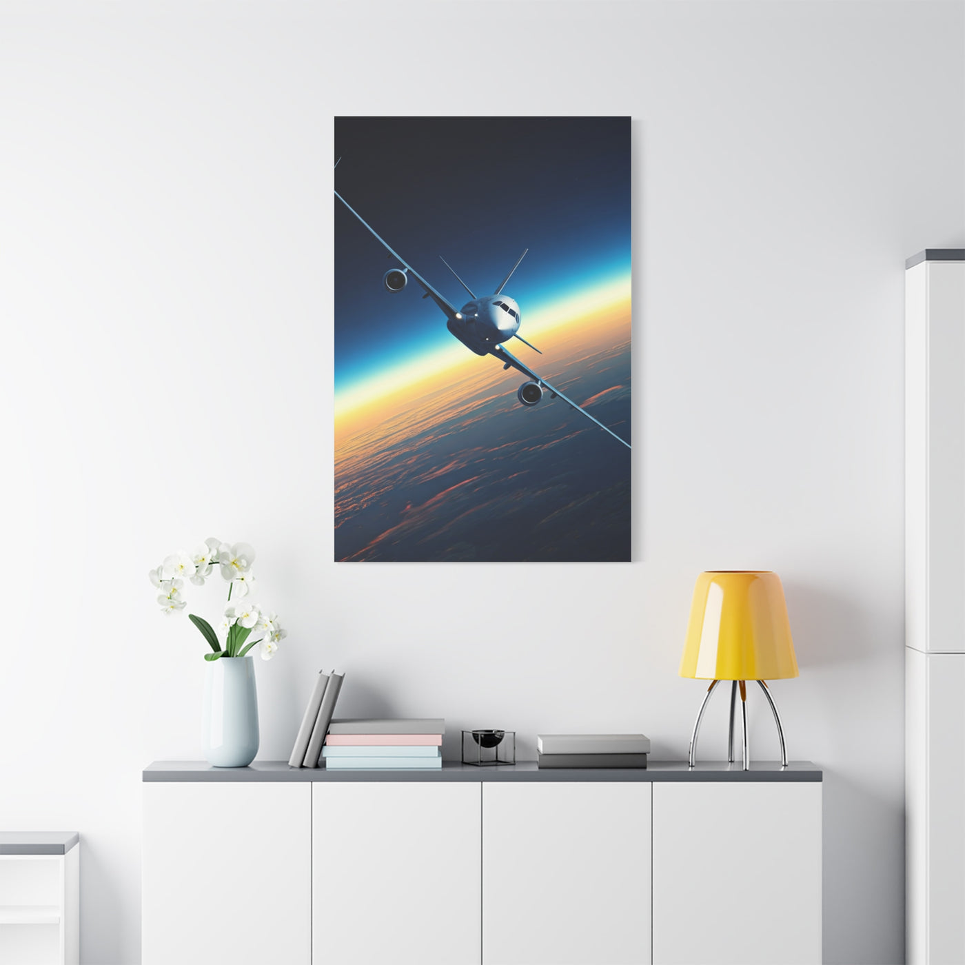 Sunset Jet Flight Path Wall Art & Canvas Prints