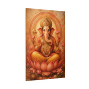 Lord Ganesha Lotus Blessing Wall Art & Canvas Print