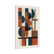 Bauhaus Orange Geometry Grid Wall Art & Canvas Print