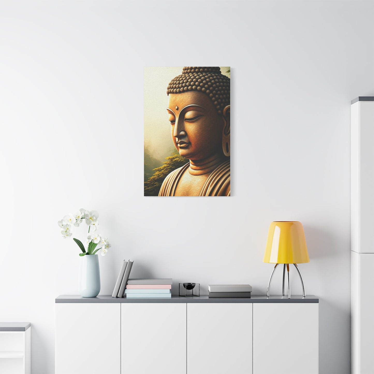 Golden Contemplation Buddha Close-Up Wall Art & Canvas Prints