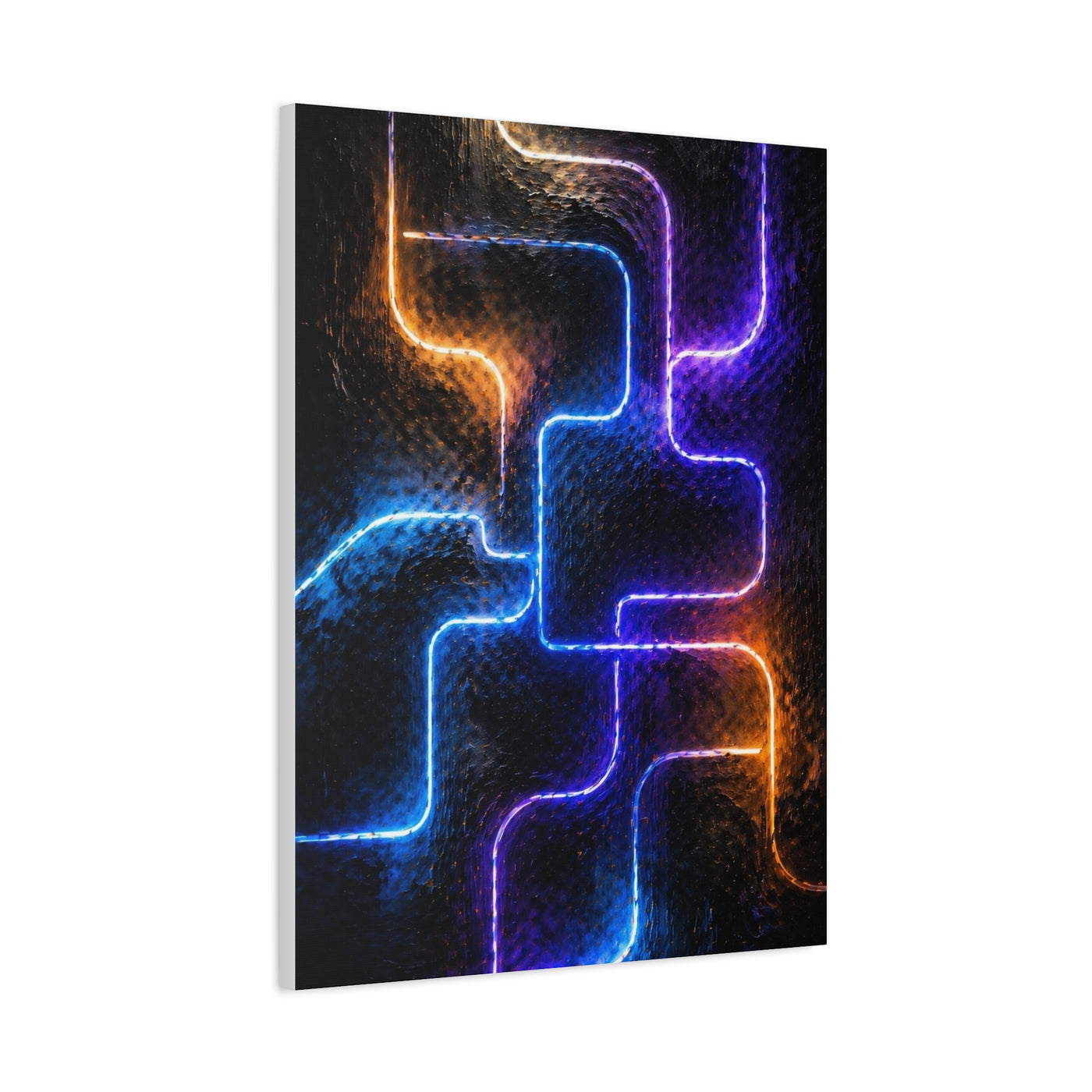 Neon Innovation Circuit Flow Wall Art & Canvas Print