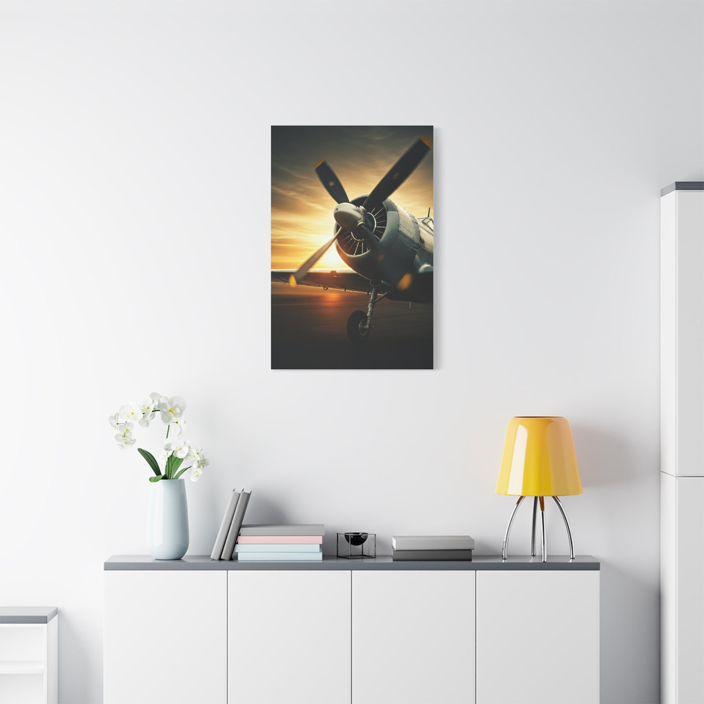Propeller Power at Golden Hour Wall Art & Canvas Prints