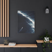 Aerial Navy Ocean Wave Perspective Wall Art & Canvas Print