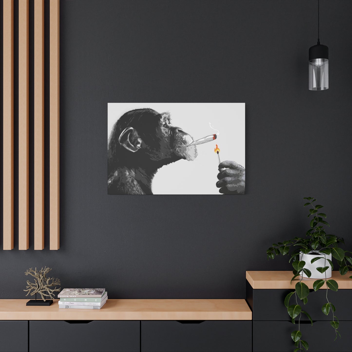 Chimpanzee Smoking Wall Art & Canvas Prints