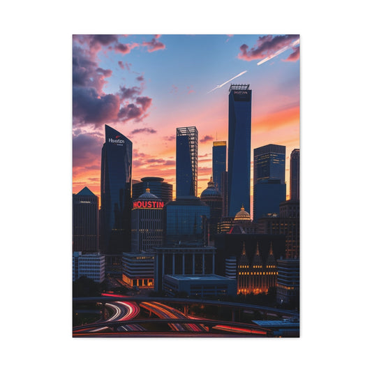 Houston Skylines Art Supreme Gallery Wall Art & Canvas Print