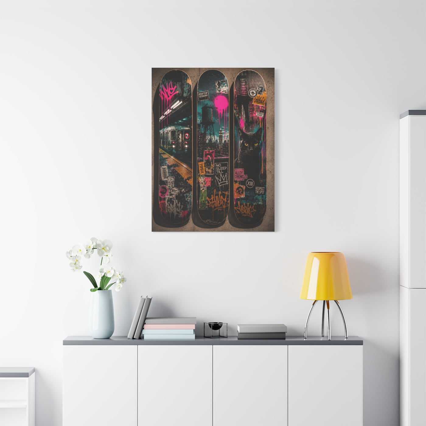 Street Culture Skateboard Deck Collection Street Wall Art & Canvas Print