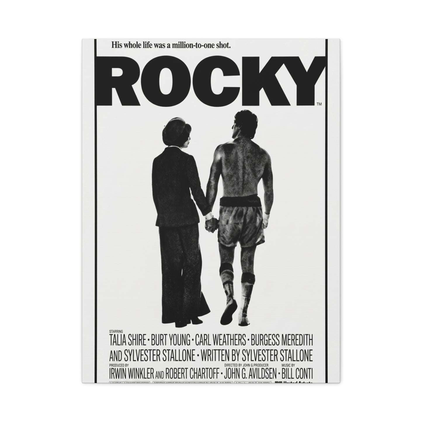 Rocky Movie Poster Wall Art & Canvas Print
