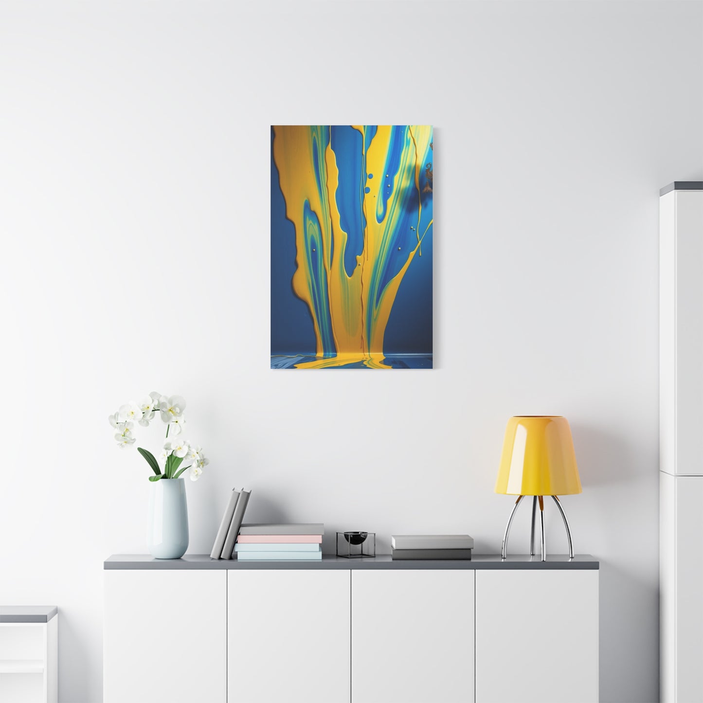 Blue & Yellow Art Premium Gallery Wall Art & Canvas Print