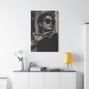 High-Fashion Sunglasses Portrait Wall Art & Canvas Print