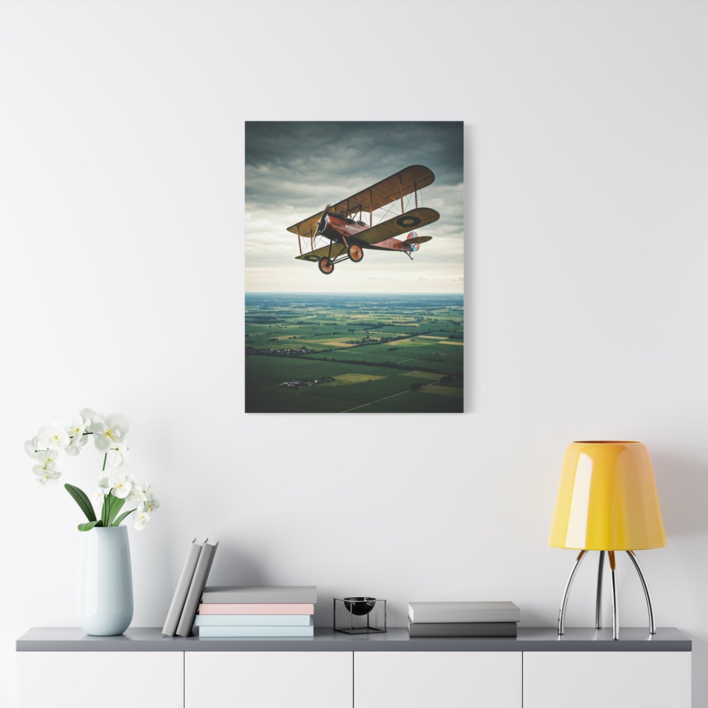 Classic Biplane Sky Journey Wall Art & Canvas Prints