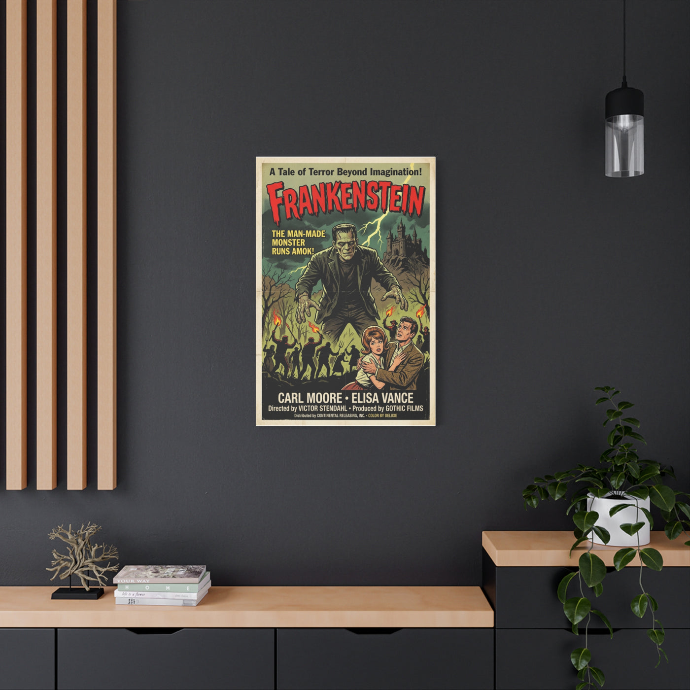 Frankenstein Vintage Movie Poster Wall Art & Canvas Print