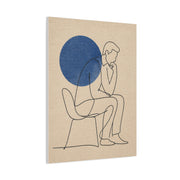 Modern Thinker Line Study Wall Art & Canvas Print