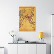 Vintage River Route Cartography Wall Art & Canvas Prints