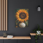 Luxury Impasto Sunflower Vase Painting Wall Art & Canvas Print